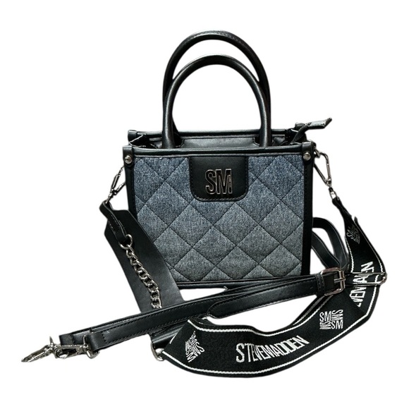 Steve Madden - NWOT - Denim Quilted Crossbody Bag with Removable Straps - Picture 1 of 7